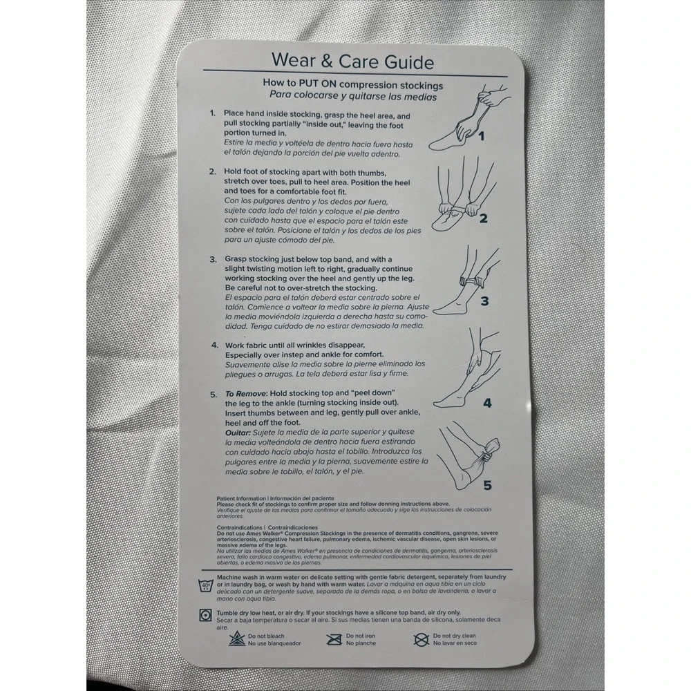 Ames Walker P200 Compression Stockings Large Black 20-30 mmHg 1 Pair
